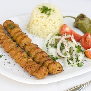 Chicken Lula Kebab ( Koobideh ) Plate