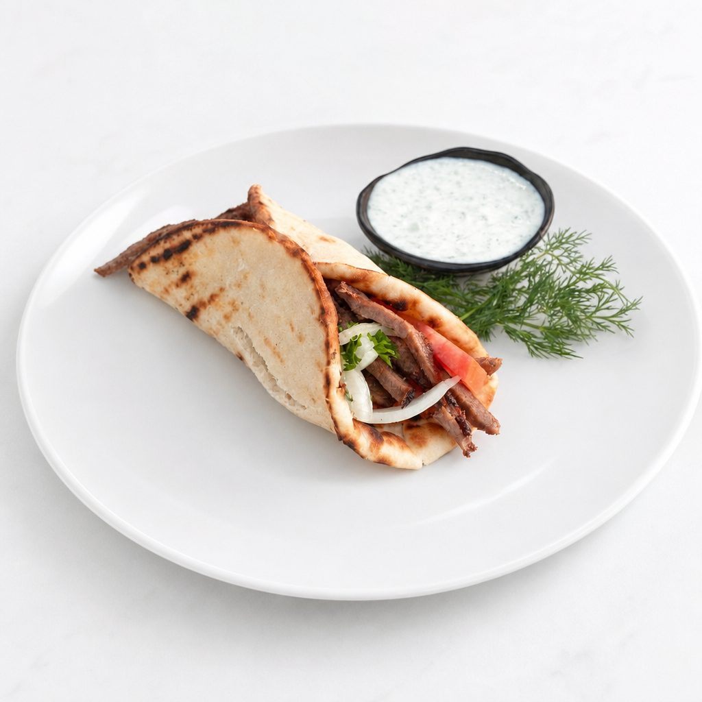 Beef Gyro SANDWICH ( Gyro Bread ).