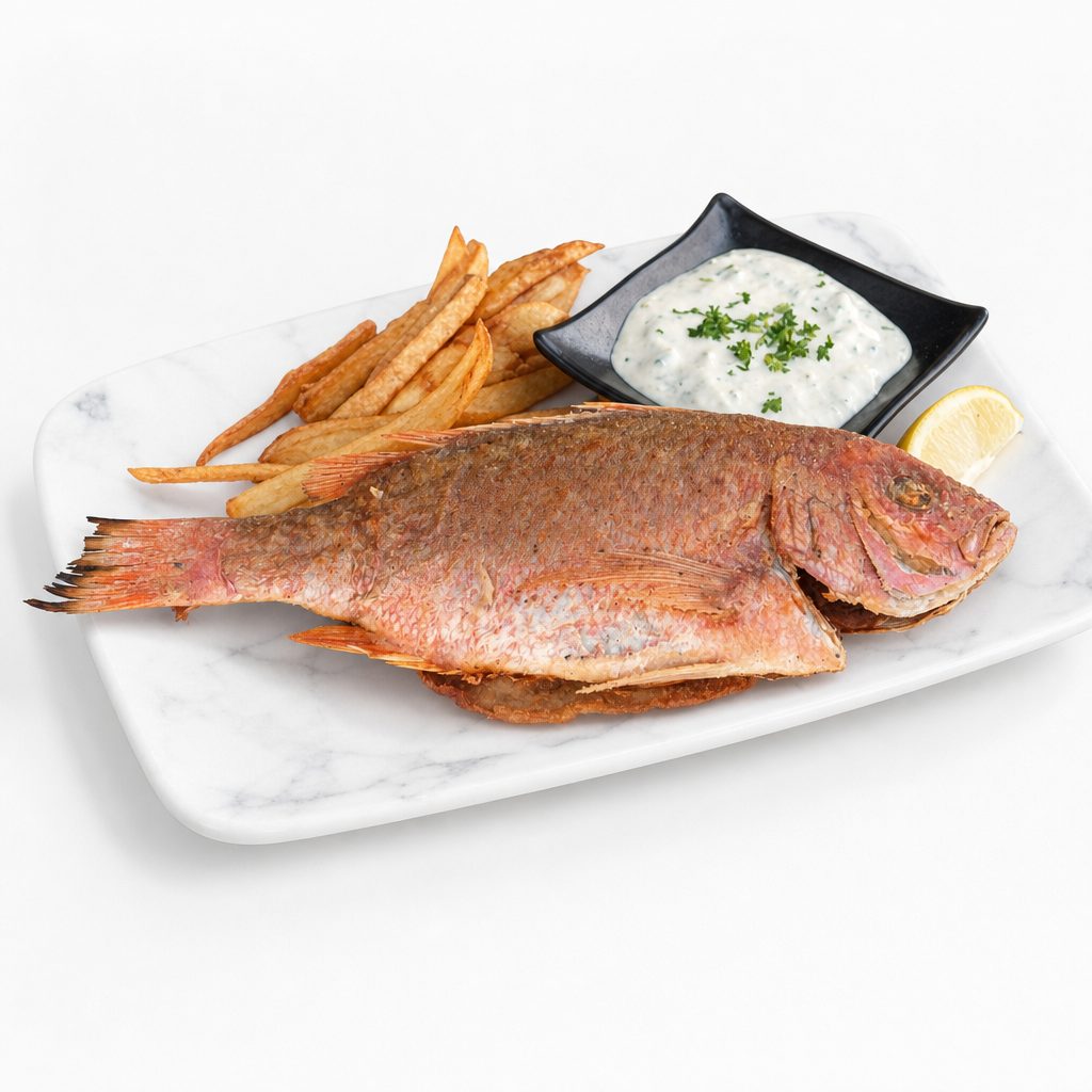 Whole Fish Red Snapper Plate.