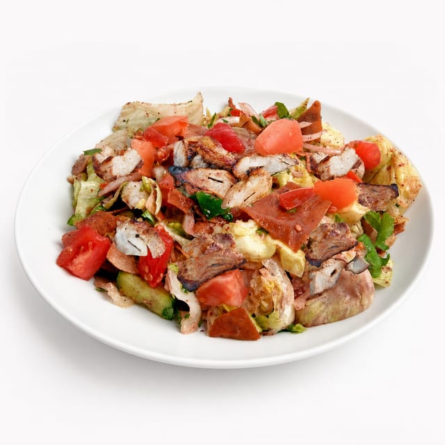 Jumbo Fattoush Salad w/protein.