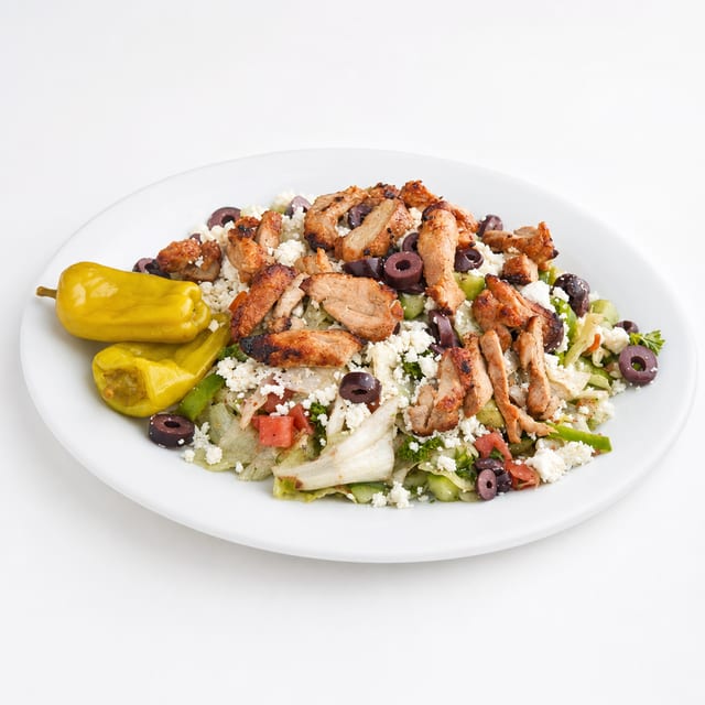 Jumbo Greek Salad w/protein.