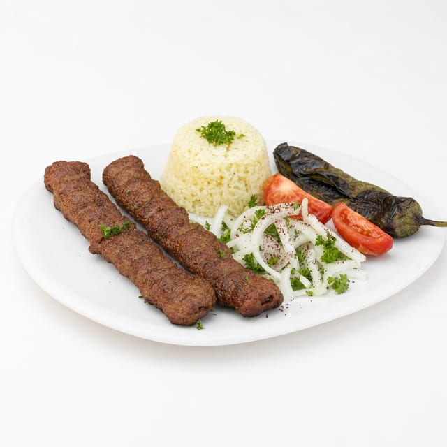 Beef Lula Kebab Plate.
