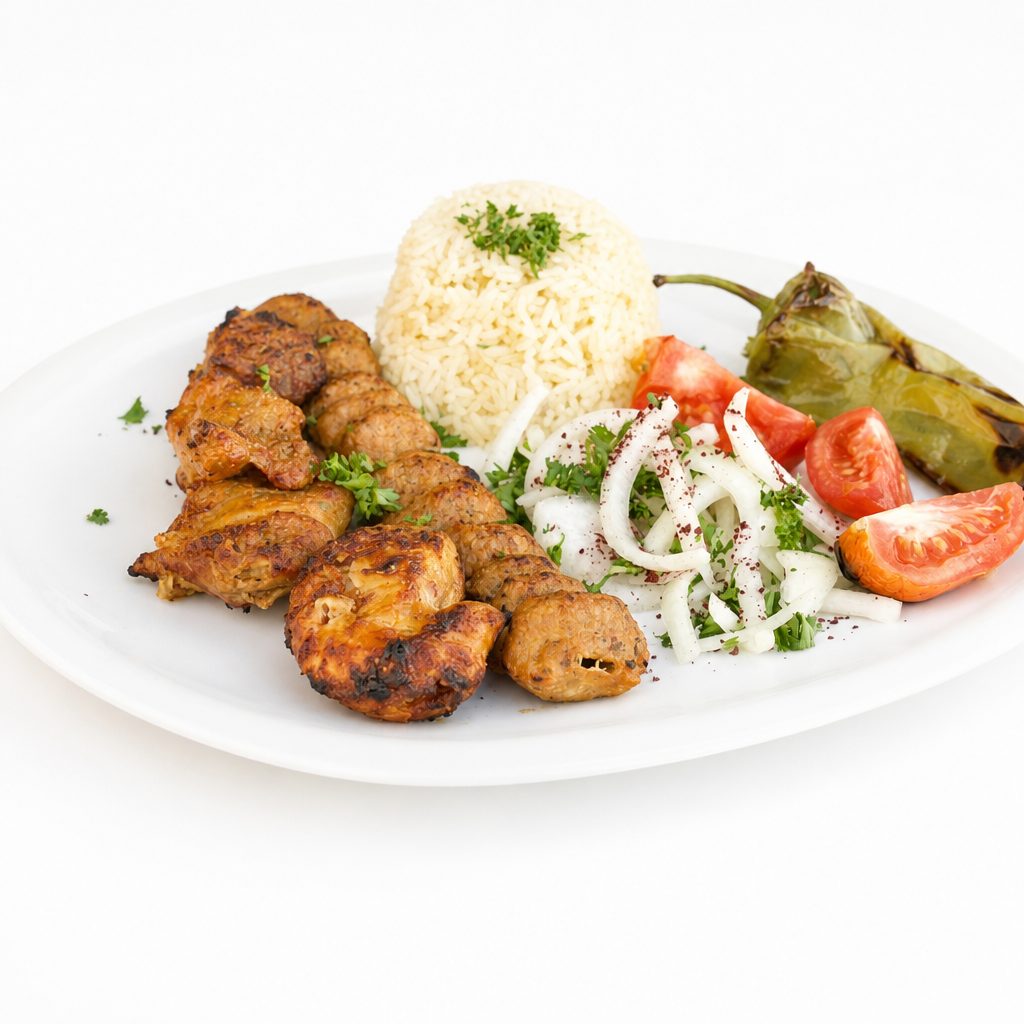 Elenas' Combo Kebab Plate.