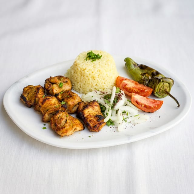 Chicken Shish Kebab Plate.