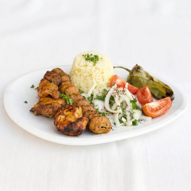 Elena's Combo Kebab Plate.